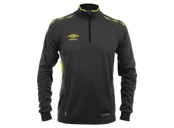 UMBRO UX-1 Half Zip Sort/Gul XXL Treningsgenser med glidelås 